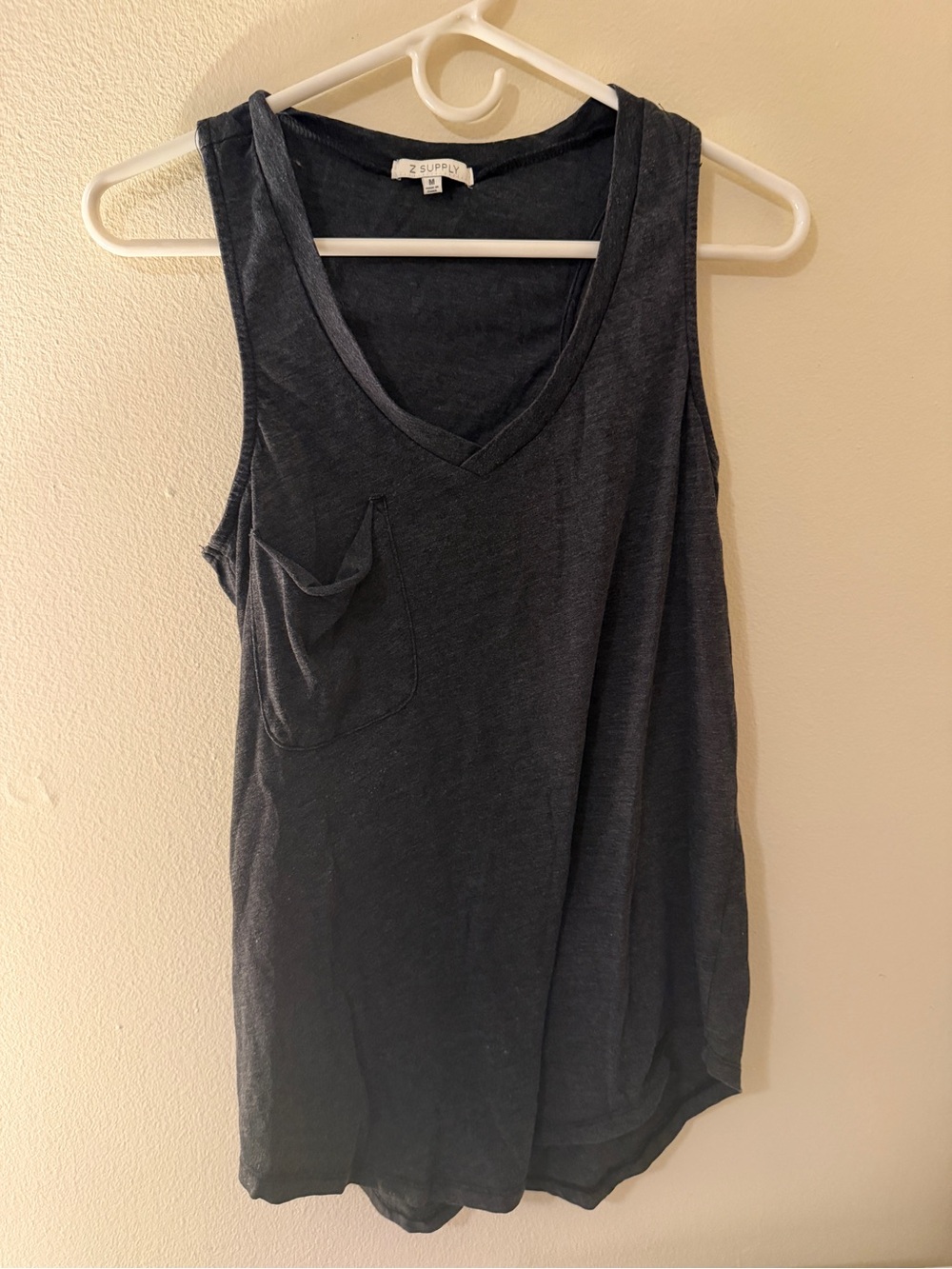 Z Supply Navy V-Neck Pocket Tank